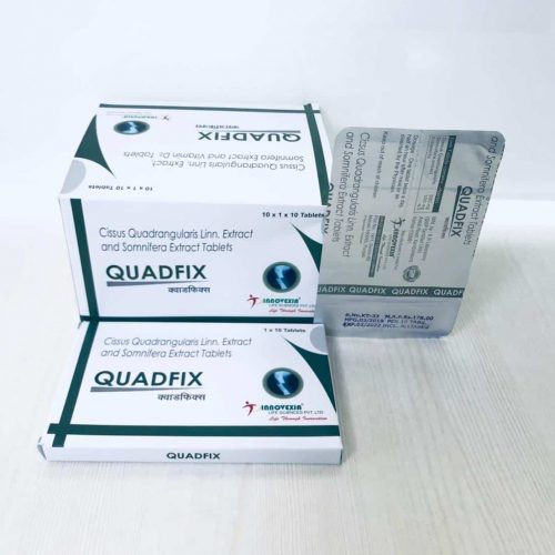 Orthopedic range - Quadfix Tablets offering Cissus quadrangularis 500 mg and Somnifera extract 100 mg